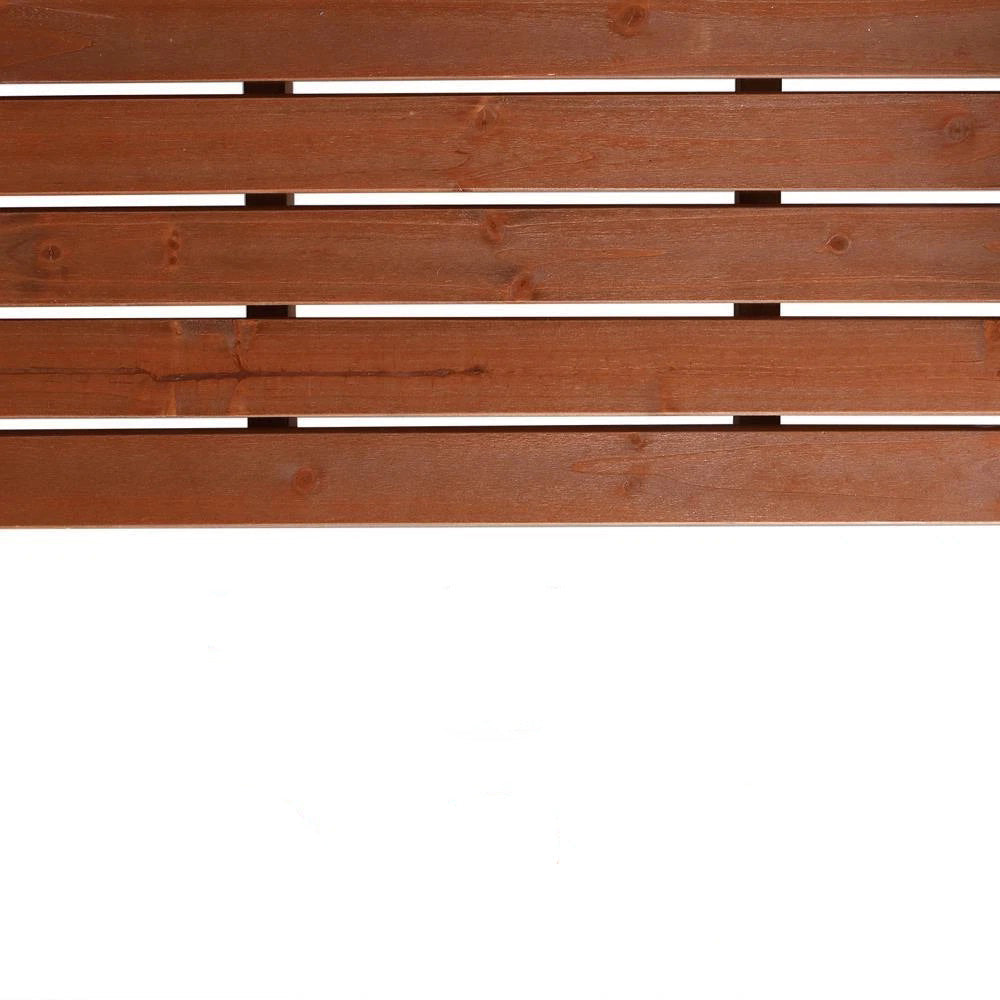 Harmony 2-Person Wooden Swing Chair with Chains - Reddish Brown