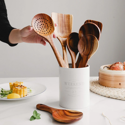 Kitchen Set Made of Natural Teak Wood