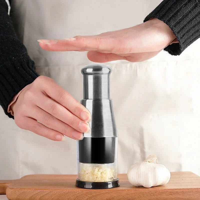 Compact Garlic Chopper with Stainless Steel Blades