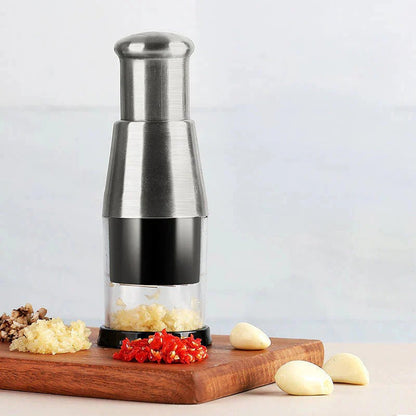 Compact Garlic Chopper with Stainless Steel Blades