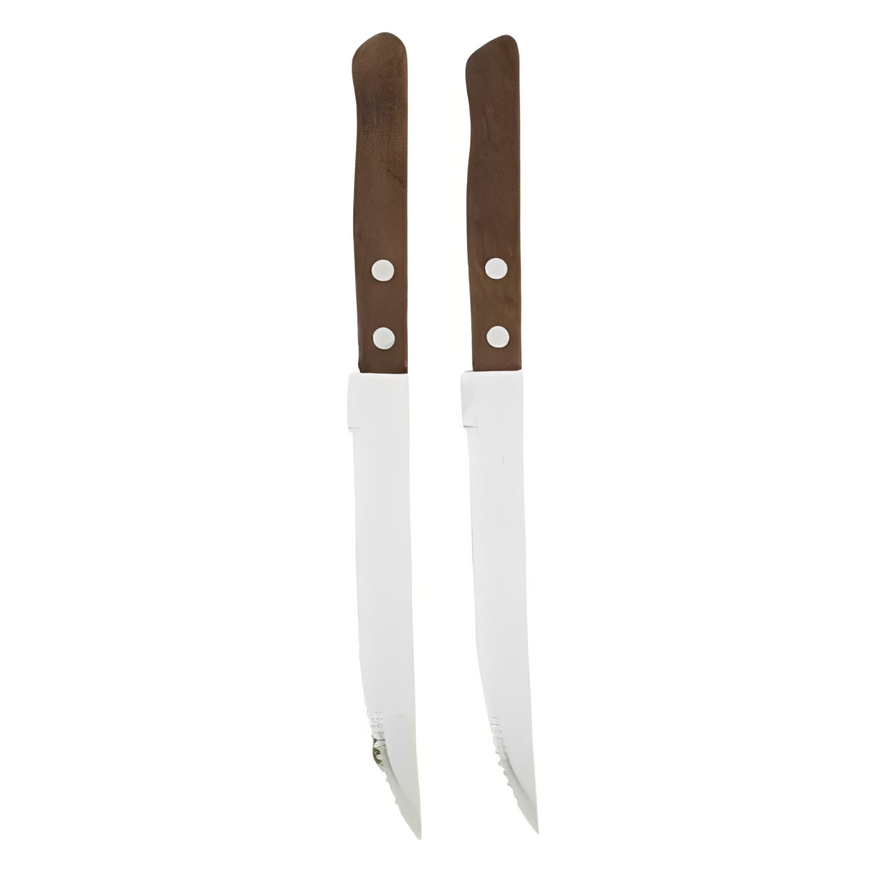 Stainless Steel Steak Knives with Wooden Handles