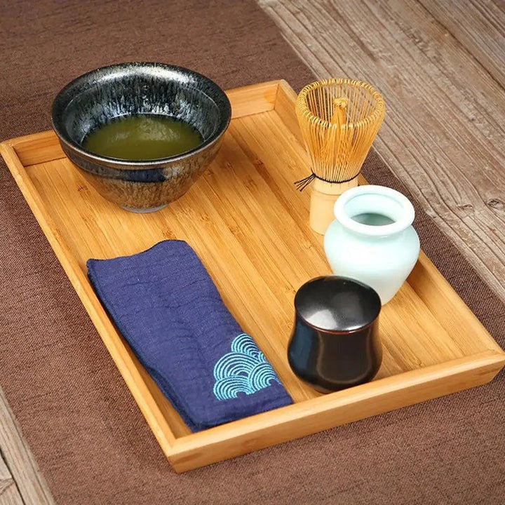 Traditional Matcha Tea Set with Ceramic Bowl with Bamboo Whisk & Spoon