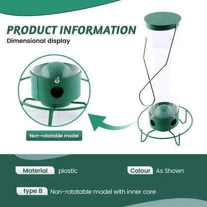 Squirrel-Proof Bird Feeder with Clear Seed Tube