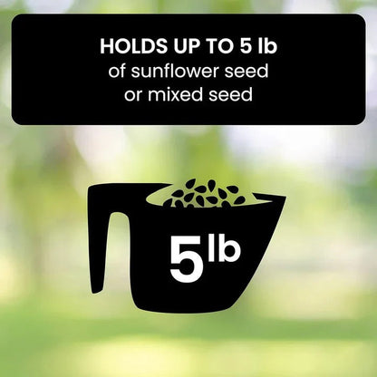 Squirrel-Proof Bird Feeder with Clear Seed Tube