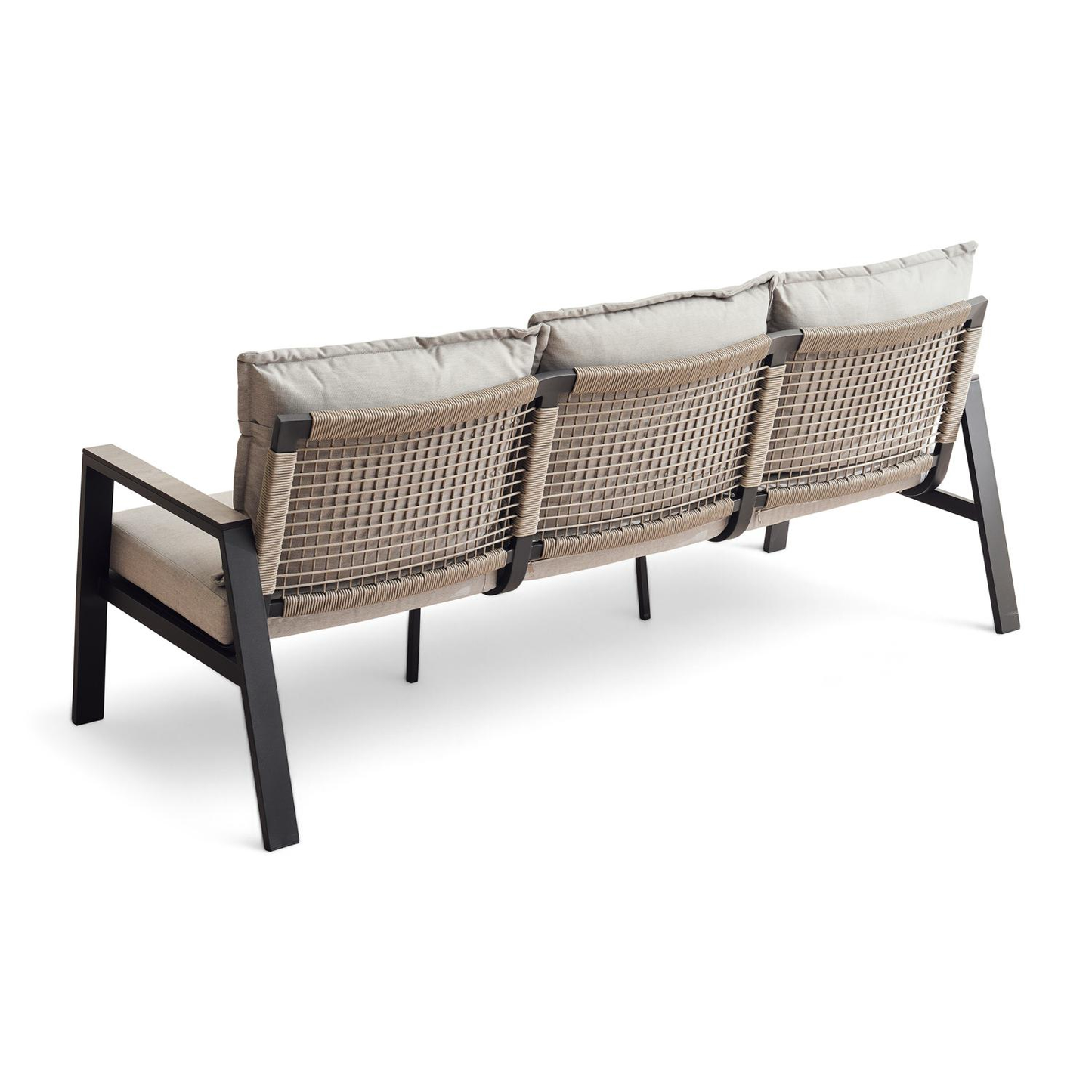 Zanari Outdoor Sofa Set, 3-Seater, 2 Armchairs & Coffee Table – Light Grey